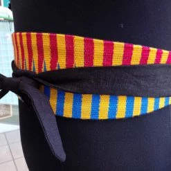 Tidal Cool Reversible African Kente Cloth Obi Belt Belts, Hats And Accessories