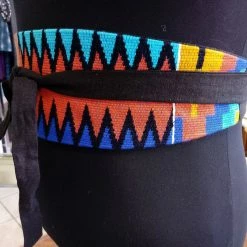 Tidal Cool Reversible African Kente Cloth Obi Belt Belts, Hats And Accessories