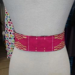Tidal Cool Reversible Tassel Belt In Handwoven African Kente Cloth Belts, Hats And Accessories