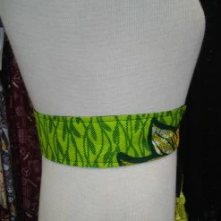 Tidal Cool Reversible Tassel Belt In African Wax Block Cotton