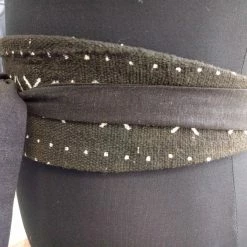 Tidal Cool Reversible Mudcloth And Denim Obi Belt