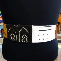 Tidal Cool Belts, Hats And Accessories Reversible Mudcloth And Linen Tassel Belt