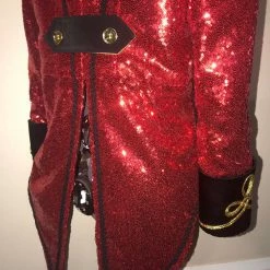 Tidal Cool Bomber Jackets Circus Ringmaster Sequin Tail Coat In Red, Black And Gold