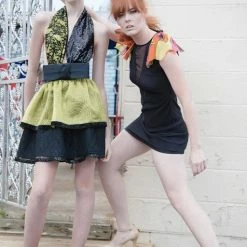 Tidal Cool Dresses Black And Yellow Party Dress