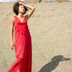 Tidal Cool Layered Red Dress