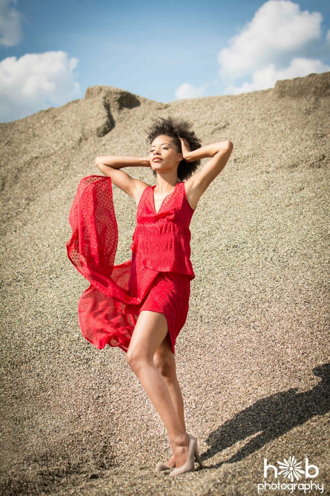 Tidal Cool Layered Red Dress