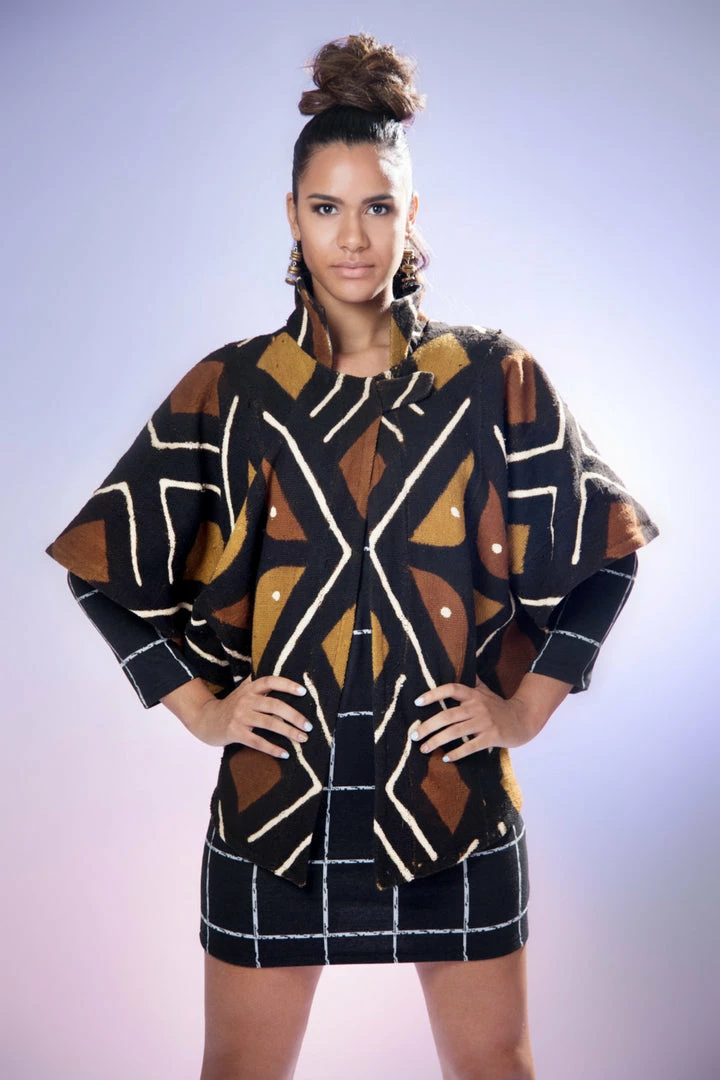 Tidal Cool Handmade Mudcloth Cape