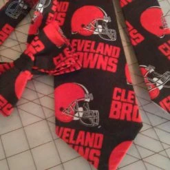 Tidal Cool Cleveland Browns NFL Neckties In Bow Tie, Skinny Tie, And Standard Tie Styles, Kids Or Adult Sizes