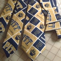 Tidal Cool Neckties, Vests, Pocket Squares And Cummerbunds University Of Pittsburgh Neckties In Bow Tie, Skinny Tie, And Standard Tie Styles, Kids Or Adult Sizes