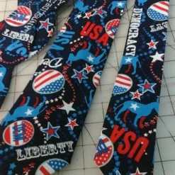 Tidal Cool Neckties, Vests, Pocket Squares And Cummerbunds Democratic Party Neckties In Bow Tie, Skinny Tie, And Standard Tie Styles, Kids Or Adult Sizes