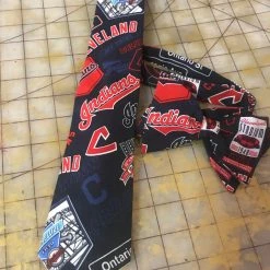 Tidal Cool Neckties, Vests, Pocket Squares And Cummerbunds MLB Cleveland Indians Neckties In Bow Tie, Skinny Tie, And Standard Tie Styles, Kids Or Adult Sizes