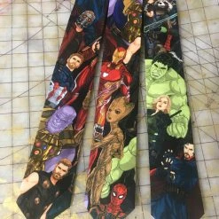 Tidal Cool Marvel Comic Avengers Infinity Wars Neckties In Bow Tie, Skinny Tie, And Standard Tie Styles, Kids Or Adult Sizes Neckties, Vests, Pocket Squares And Cummerbunds