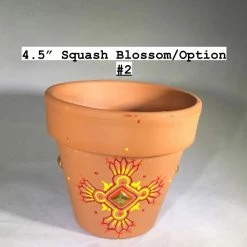 Tidal Cool Henna Art And Decor Sunny Henna Design Hand Painted Terra Cotta Pots