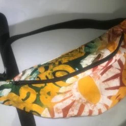 Tidal Cool African Print Hip Bag In Batik Ankara