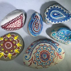 Tidal Cool Henna Art And Decor Painted Rocks
