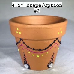 Tidal Cool Henna Art And Decor Colorful Henna Design Hand Painted Terra Cotta Pots